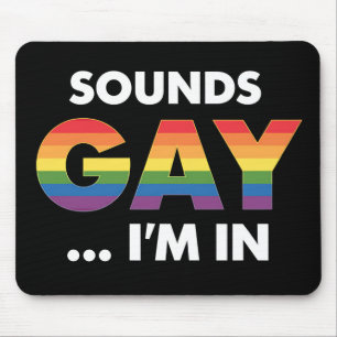Tapis De Souris Fièrement arc-en-ciel LGBTQ Sounds Gay I'm Rainbow