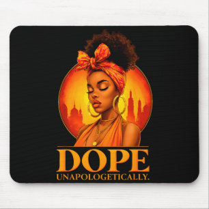 Tapis De Souris Fièrement Histoire Noire Afro Mélanine Fille W