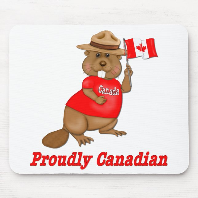 Tapis De Souris Fièrement le castor canadien (Devant)