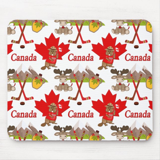 Tapis De Souris Fièrement le castor canadien (Devant)