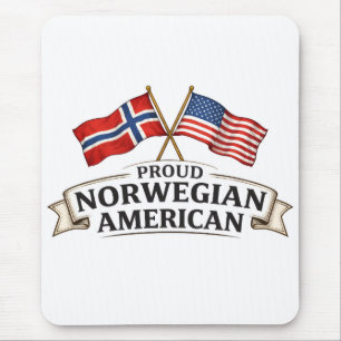 Tapis de souris fièrement norvégien américain