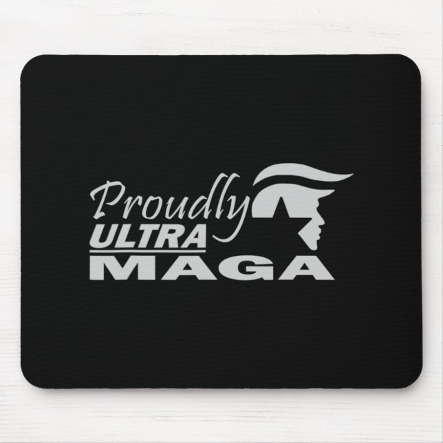 Tapis De Souris Fièrement Ultra Maga Trump Anti Joe Biden Ultra Ma (Devant)