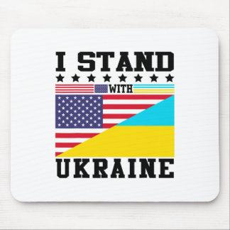 Tapis De Souris Fierté américaine ukrainienne vintage rétro ukrain