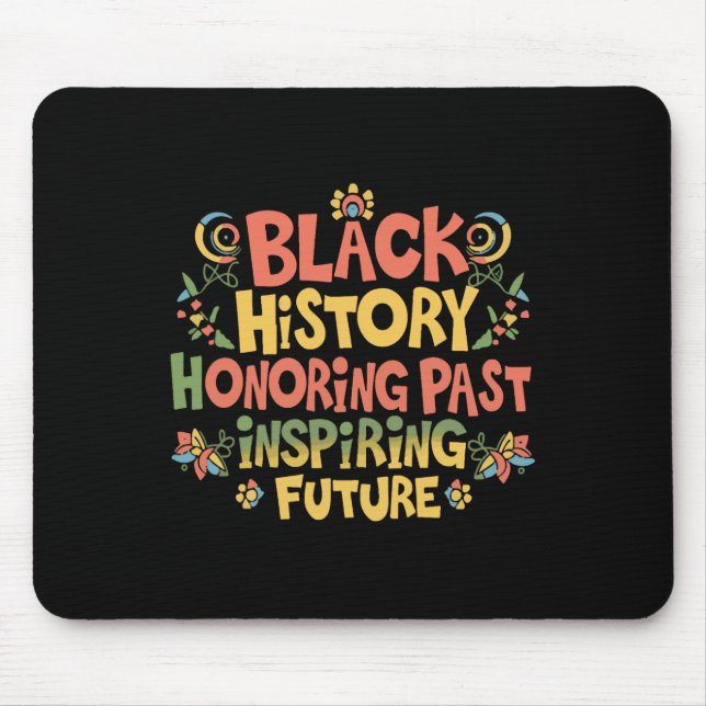 Tapis De Souris Fierté du Mois de l'histoire noire (Devant)