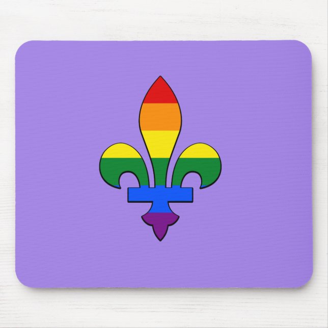 Tapis De Souris Fierté LGBT fleur de lis (Devant)