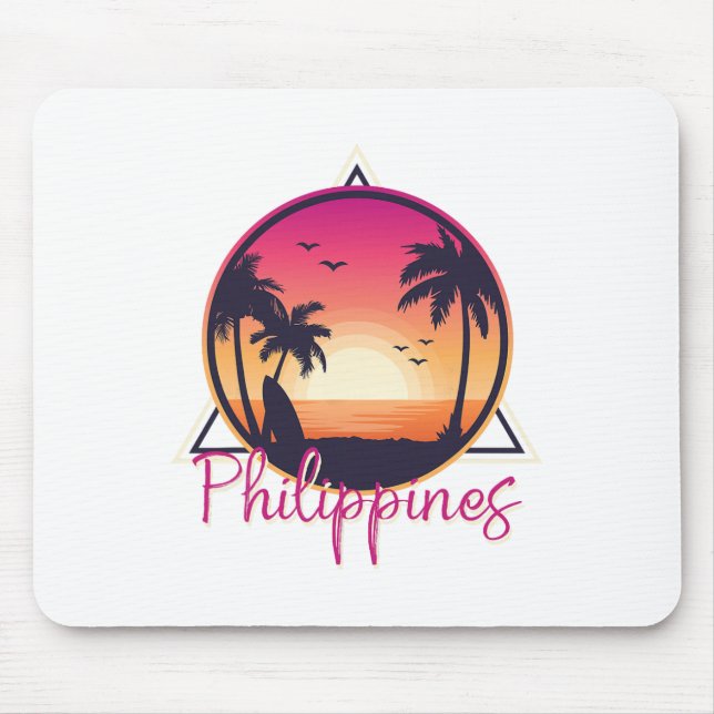 Tapis De Souris Fierté philippine cadeau de surf de plage Philippi (Devant)