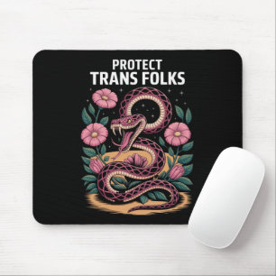 Tapis De Souris Fierté trans rétro Droit trans Protéger les person