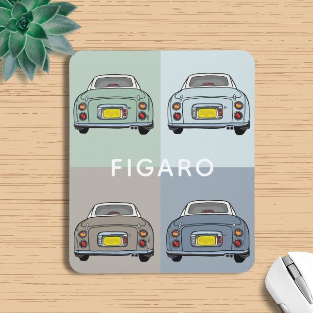 Tapis De Souris Figarations Seasons of Figaro Car Pattern Name (Love all the colours of figaro cars and need a mouse mat? Add your name to this one!)