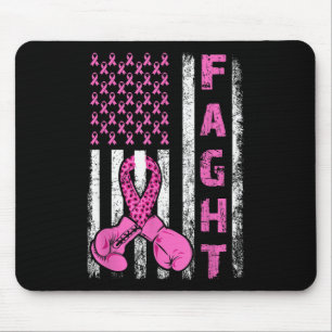 Tapis De Souris Fight Breast Survivor American Flag Cancer du sein