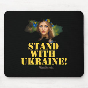 Tapis De Souris Figure allégorique de l'Ukraine Femme Slogan Soute