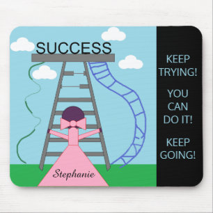 Tapis De Souris Figure Femme pourpre à la recherche de succès