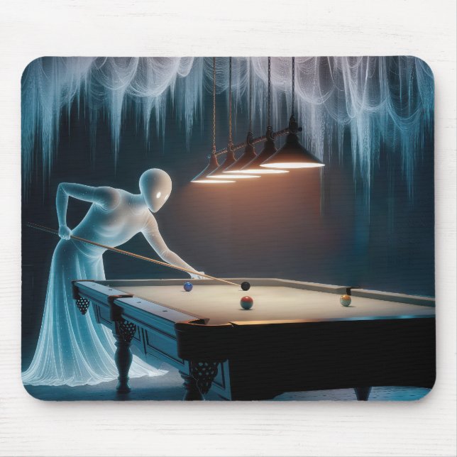 Tapis De Souris Figurines fantômes Jouer au pool (Devant)