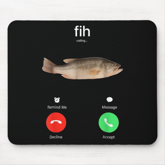 Tapis De Souris Fih Appel Me Rappel Message Refuser Accepter Télép (Devant)