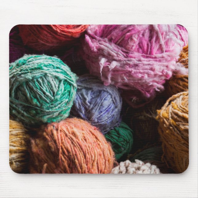 Tapis De Souris Fil de laine de Chiloe teint avec des colorants na (Devant)