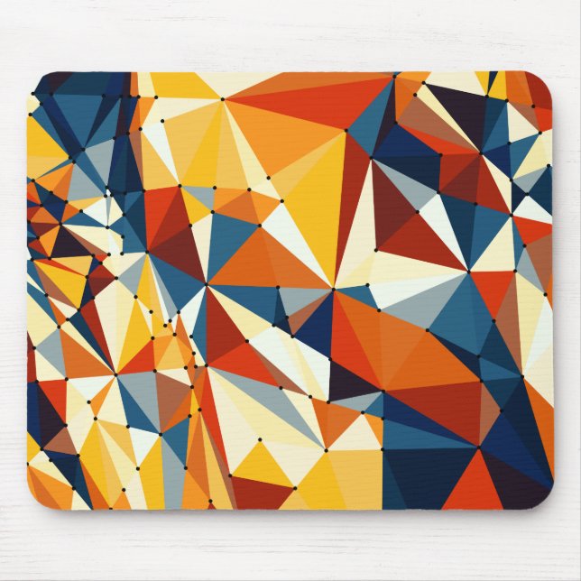 Tapis De Souris Filet de triangles multicolores (Devant)