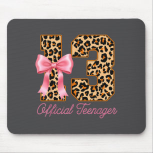 Tapis De Souris Fille 13 ans Anniversaire Rose Coquette Nœud