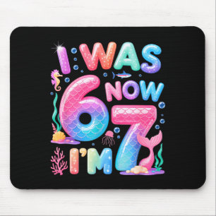 Tapis De Souris fille 7 ans je'avais 6 ans je suis une sirène de 7