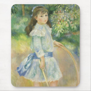 Tapis De Souris Fille à la houppe par Pierre Renoir, Beaux-arts vi