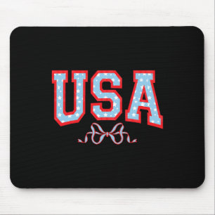 Tapis De Souris Fille américaine Usa Patriotique 4 juillet Femmes