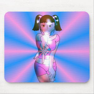 Tapis de souris Fille Anime Cyber Y2K Rose Starbur