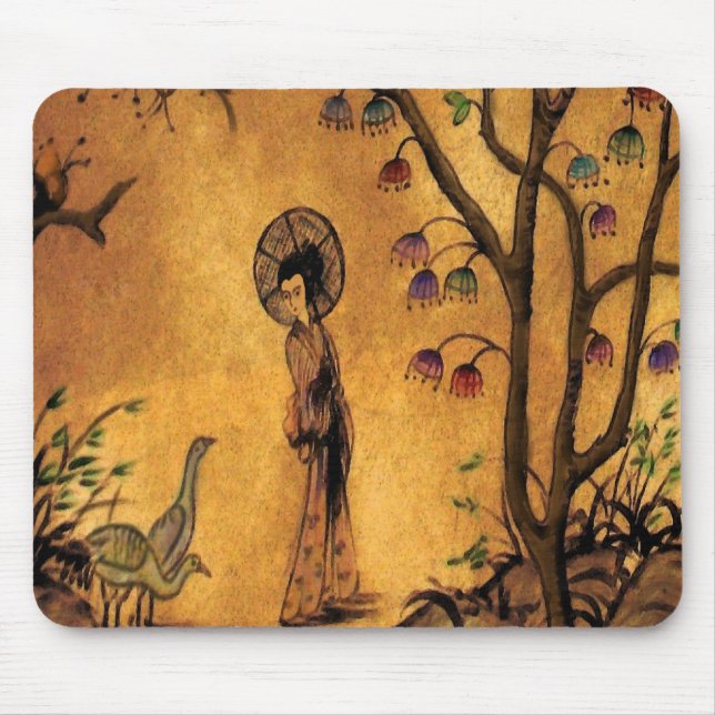 Tapis De Souris Fille asiatique ~ Mousepad (Devant)