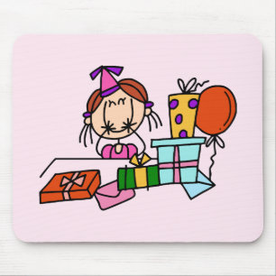 Tapis De Souris Fille aux cheveux roux avec T-shirts de cadeaux d'