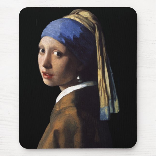 Tapis De Souris fille avec boucle d'oreille (Devant)