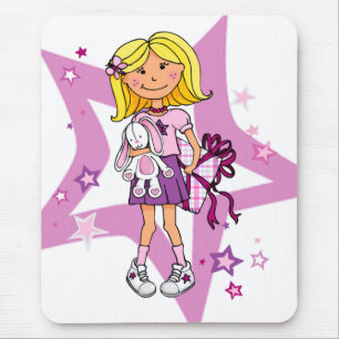 Tapis De Souris Fille Cadeau blonde fille Souris Pad