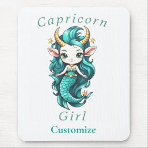 Tapis De Souris Fille Capricorne Sirène Thunder_Cove
