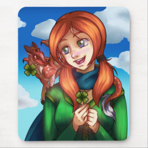 Tapis De Souris Fille chanceuse