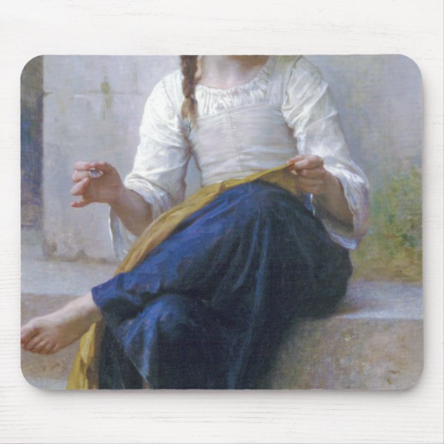 Tapis De Souris Fille coudre, Bouguereau (Devant)