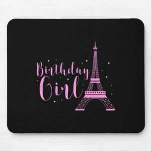 Tapis De Souris Fille d'anniversaire Tour Eiffel Paris Vacances d'