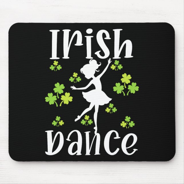 Tapis De Souris Fille Danseuse Danse irlandaise Dance St Patrick's (Devant)