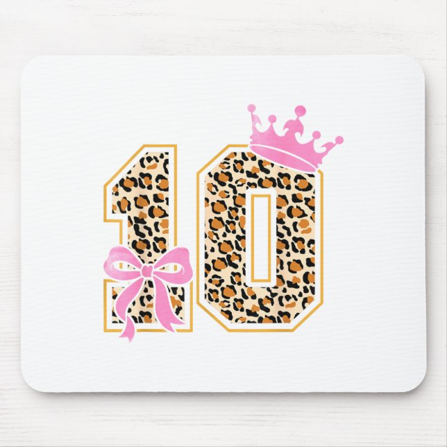 Tapis De Souris Fille de 10 ans Fille Rose Coquette Graphisme (Devant)