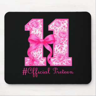 Tapis De Souris Fille de 11 ans pour son 11e anniversaire officiel