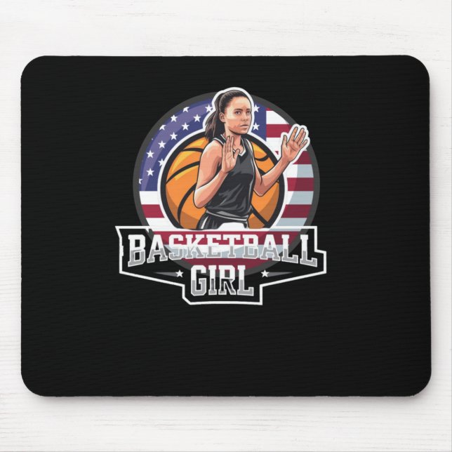 Tapis De Souris Fille de basket-ball Usa (Devant)