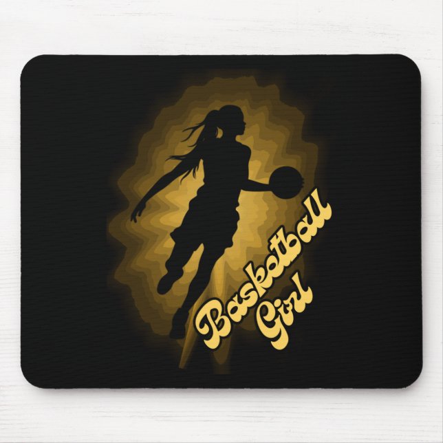 Tapis De Souris Fille De Basket Ombre Dans Les Rayons (Devant)