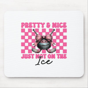 Tapis De Souris Fille de hockey Coquette Arc Jolie Bien Pas Sur T