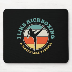 Tapis De Souris Fille de kickboxing Kickboxeur Arts martiaux Cadea