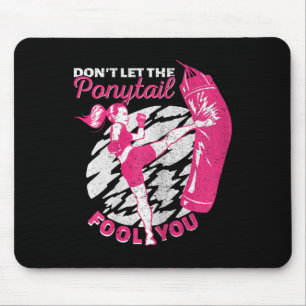 Tapis De Souris Fille de kickboxing Muay Thai Ne vous laissez pas