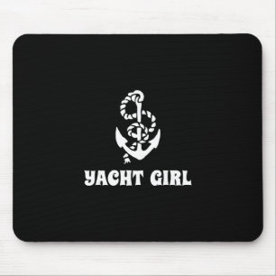 Tapis De Souris Fille de yacht Fête de yacht Capitaine de bateau d