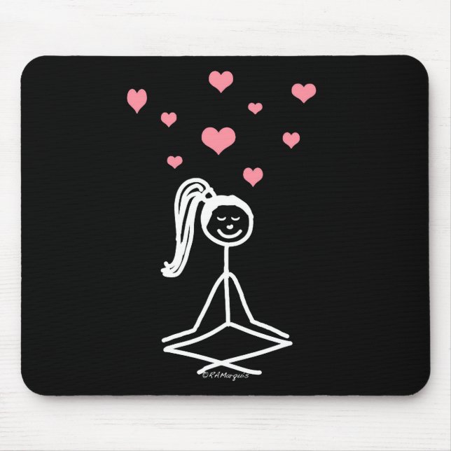 Tapis De Souris Fille de yoga (Devant)