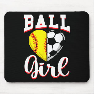 Tapis De Souris Fille Douce Cadeaux pour Amateurs de Football Fémi