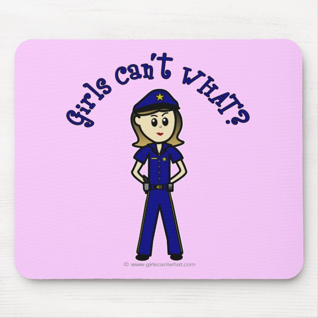 Tapis De Souris Fille du policier léger (Devant)