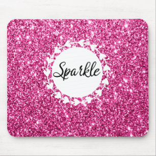Tapis De Souris Fille & Glam Hot rose Parties scintillant Étincell