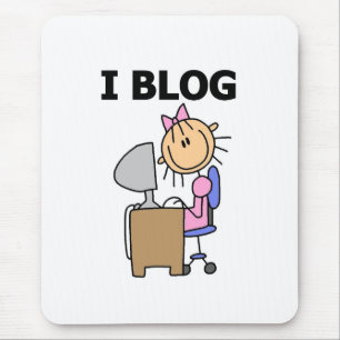 Tapis De Souris Fille je blogue