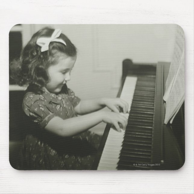 Tapis De Souris Fille jouant le piano (Devant)