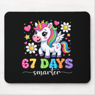 Tapis De Souris Fille Licorne 67 Jours Plus Intelligente Enseignan