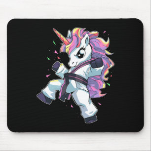 Tapis De Souris Fille licorne karaté arts martiaux taekwondo kickb