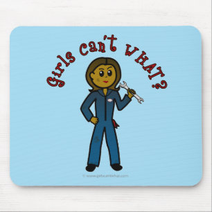 Tapis De Souris Fille mécanique noire